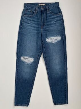 Levi's High Waisted Mom Jeans Size 27 Medium Blue Wash